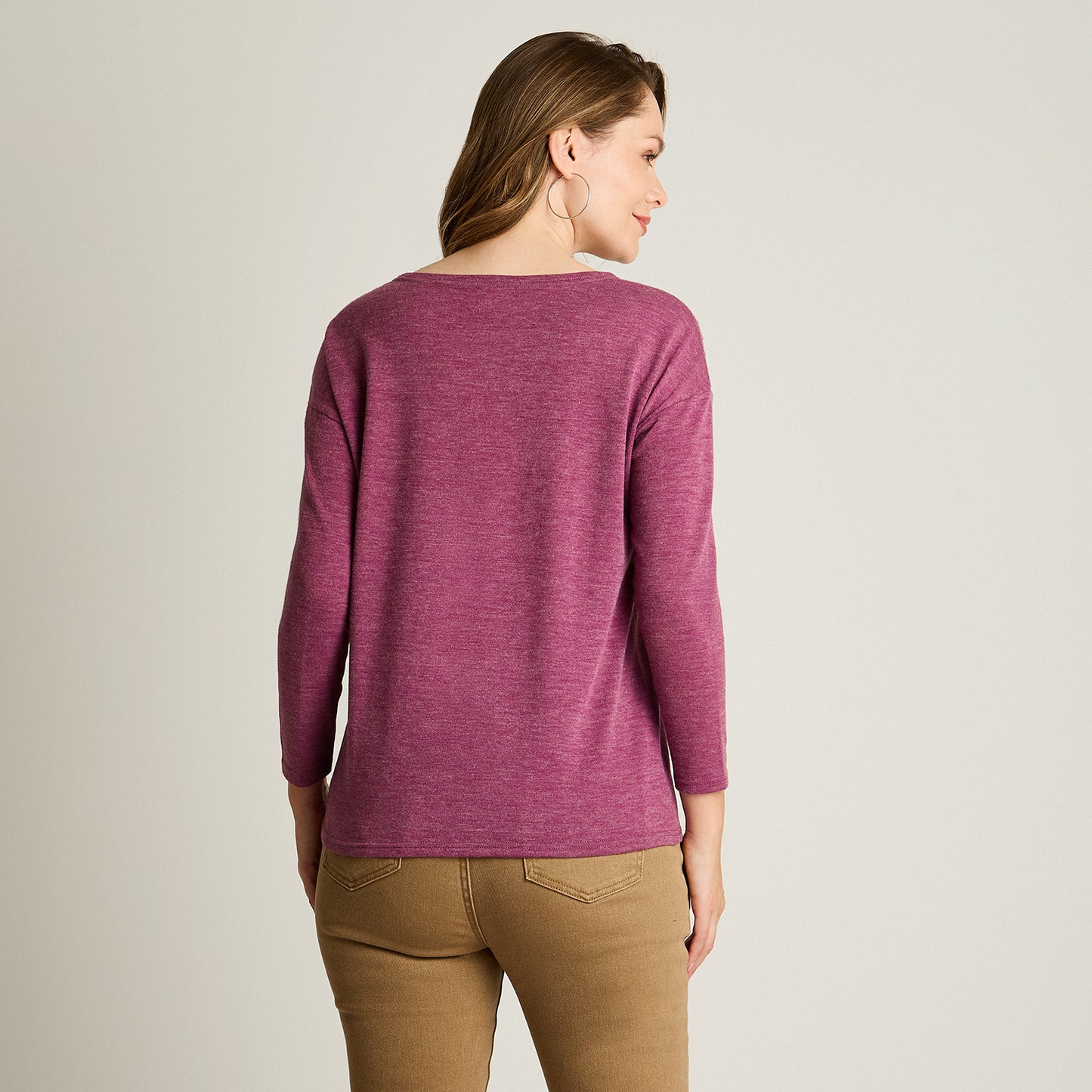 Polera Lanilla Con Straps Magenta