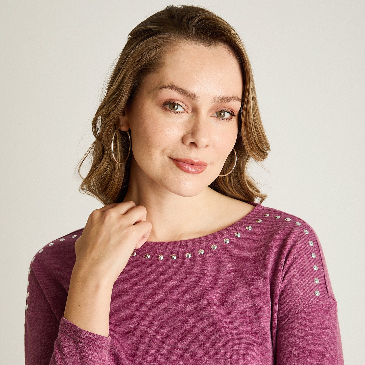 Polera Lanilla Con Straps Magenta