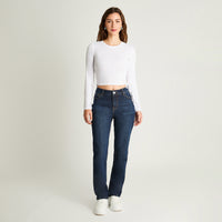 Polera Manga Larga Recogida Blanco Acuarela