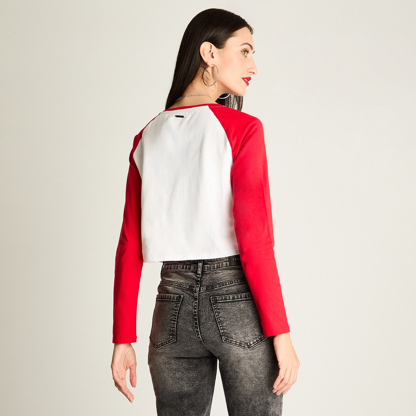 Polera Escote Redondo Preppy Rojo