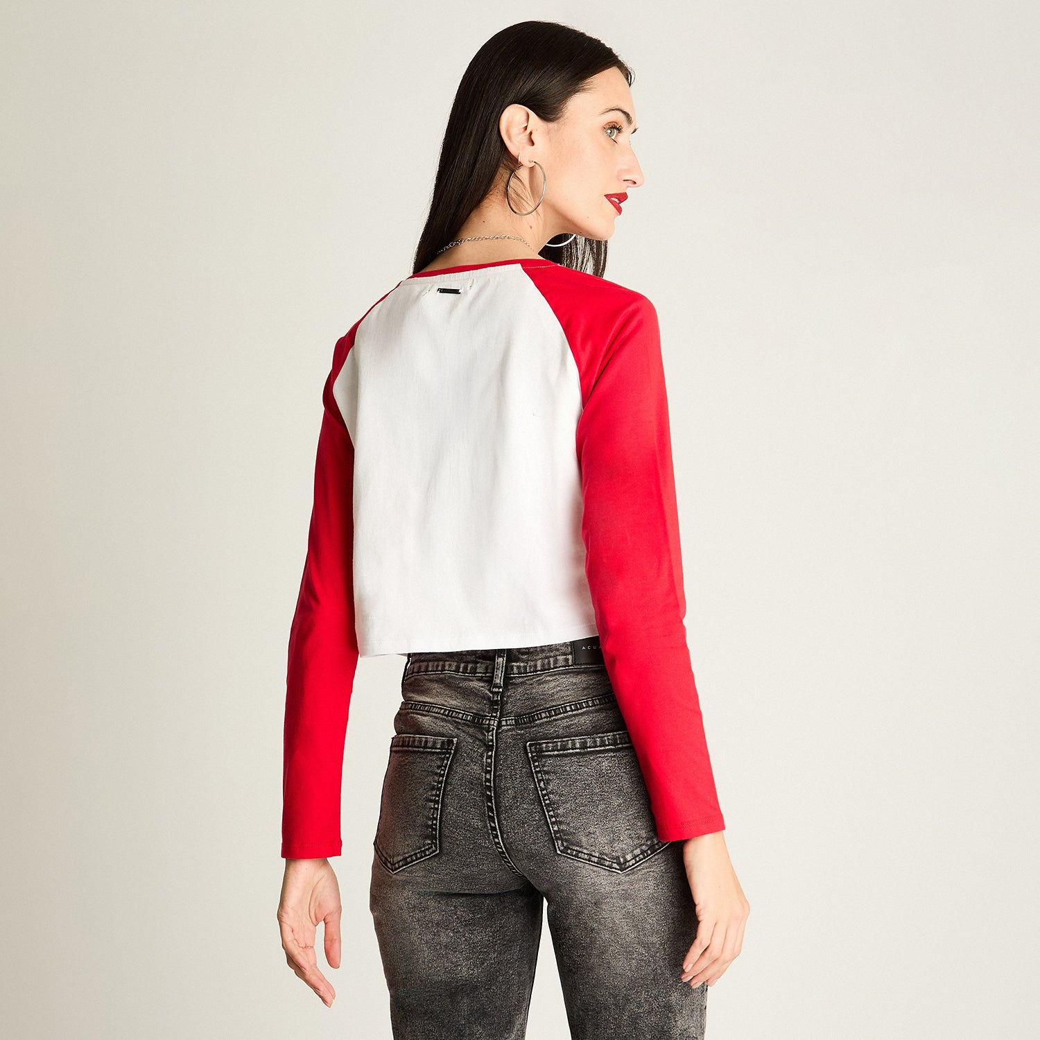 Polera Escote Redondo Preppy Rojo