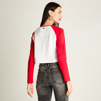 Polera Escote Redondo Preppy Rojo