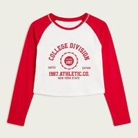Polera Escote Redondo Preppy Rojo en plano