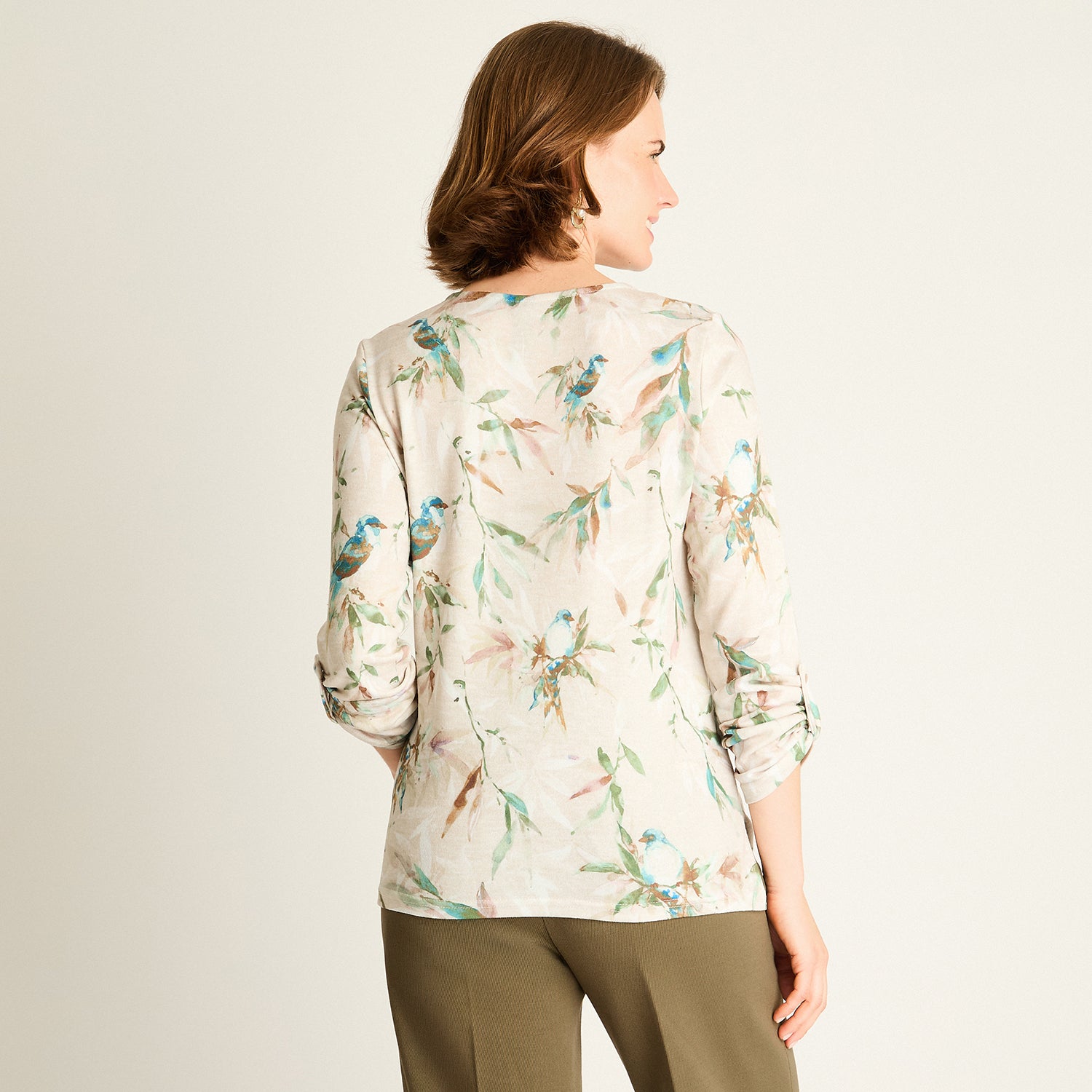 Polera Verde Estampada