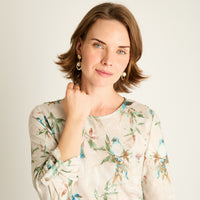 Polera Verde Estampada