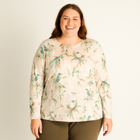 Polera Verde Estampada