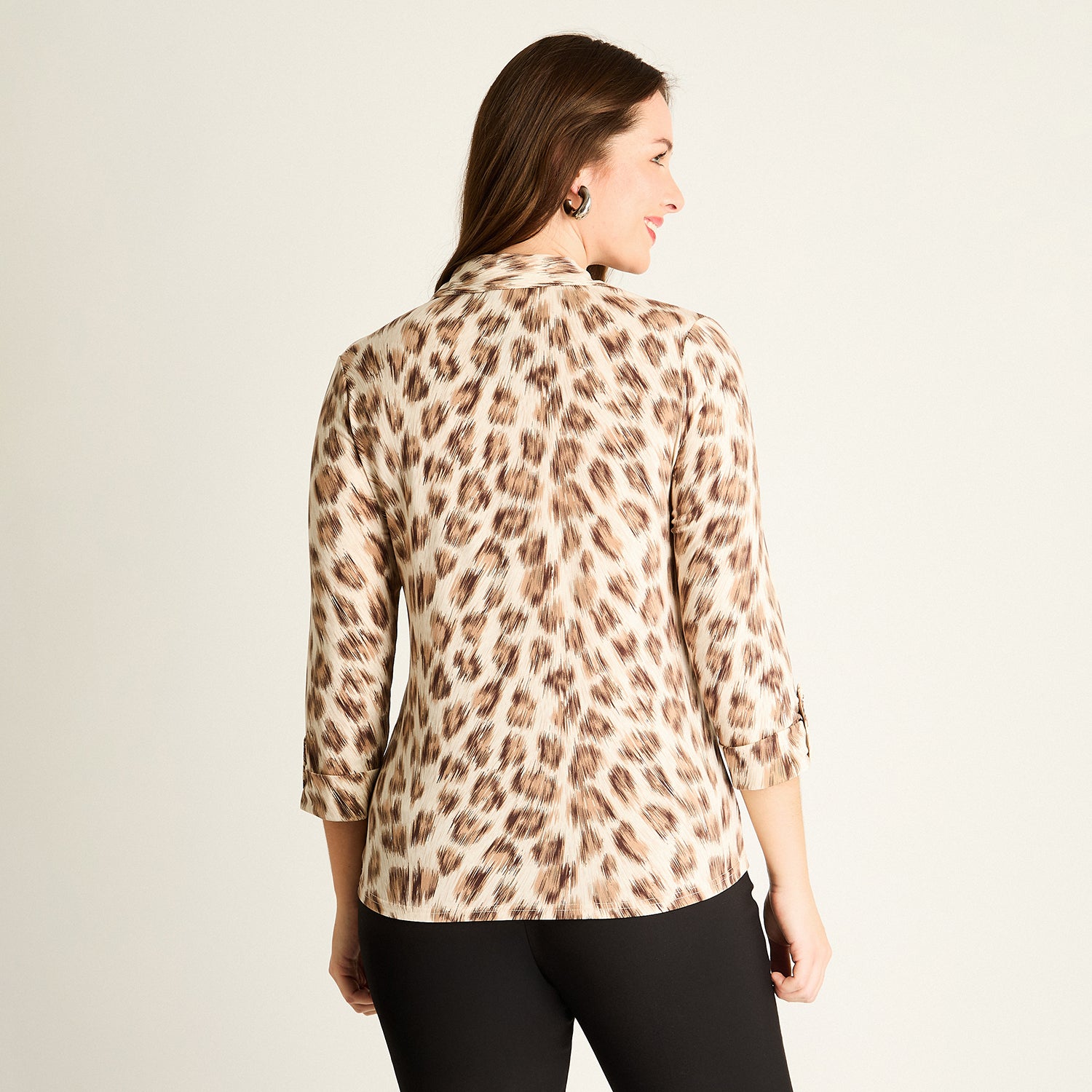 Polera Animal Print Café