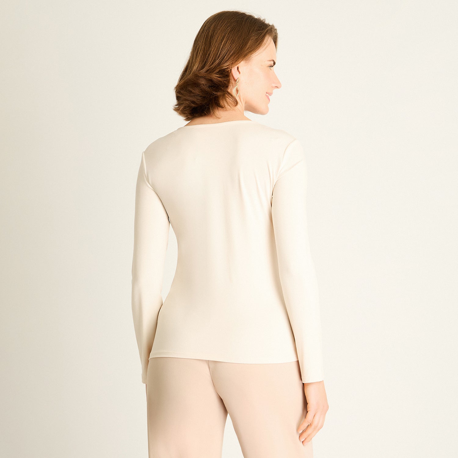 Polera Arena Cuello Cuadrado