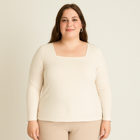 Polera Arena Cuello Cuadrado