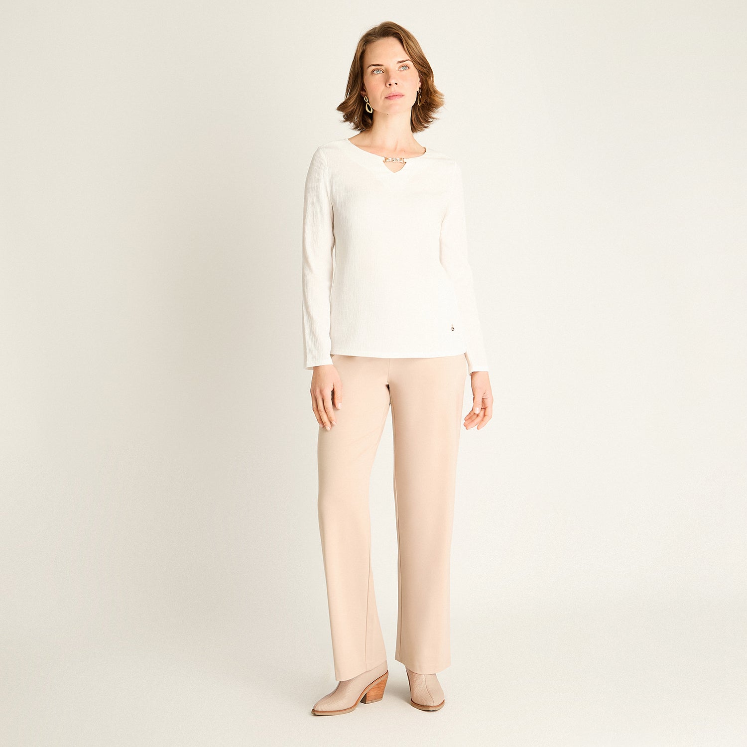 Polera Crudo con Detalle en Escote