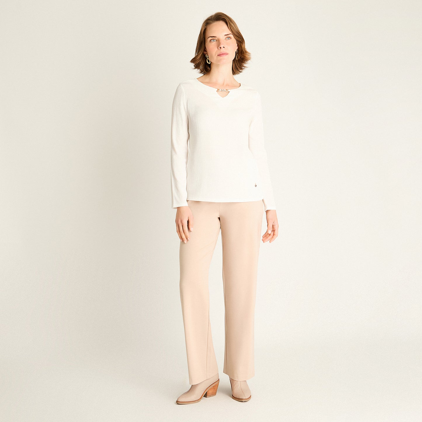 Polera Crudo con Detalle en Escote