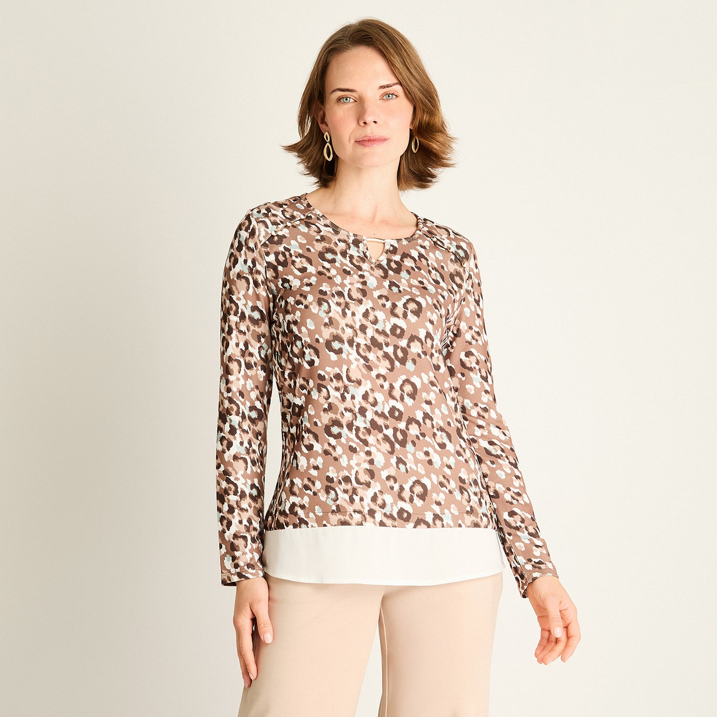 Polera Camel Animal Print