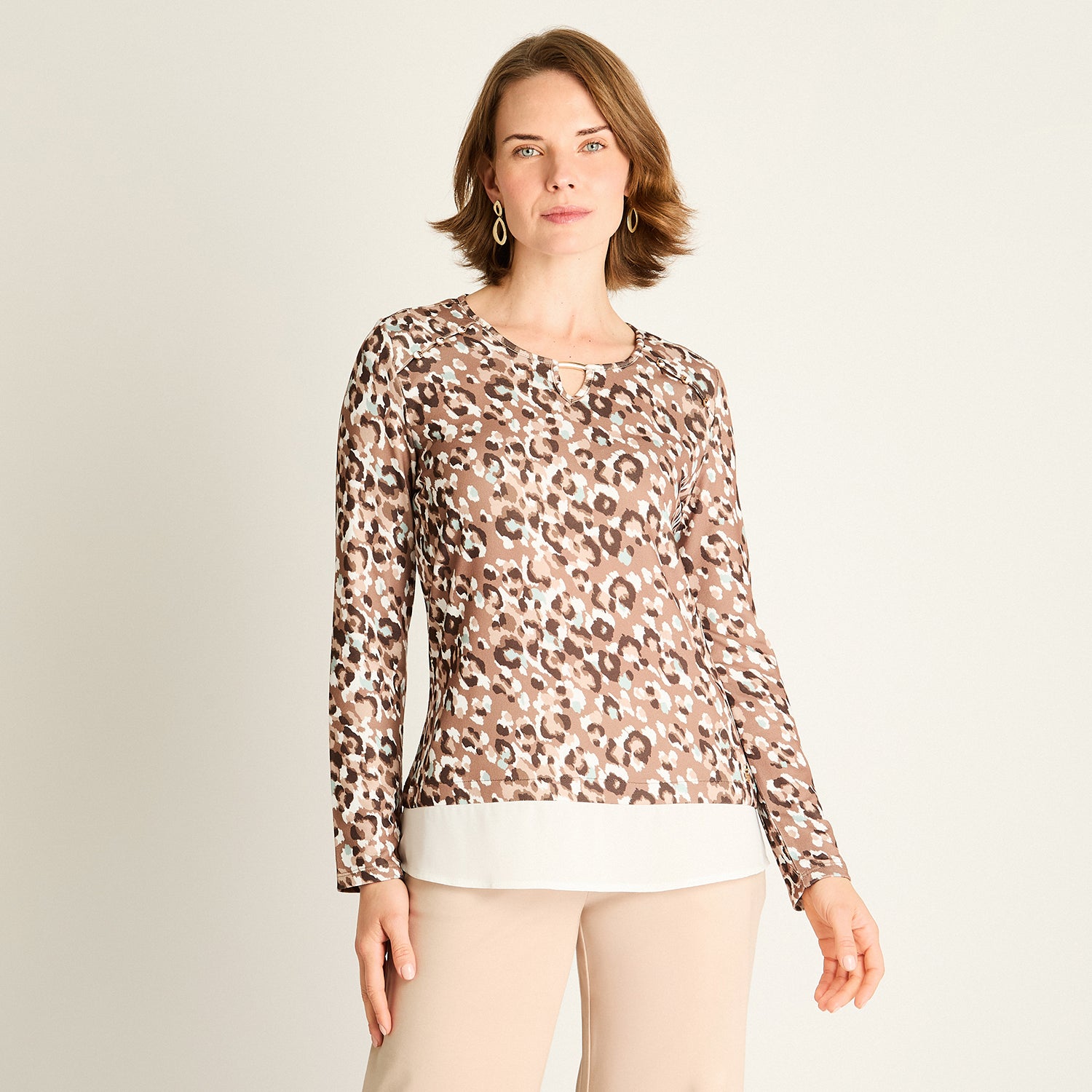 Polera Camel Animal Print