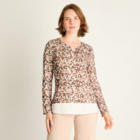 Polera Camel Animal Print