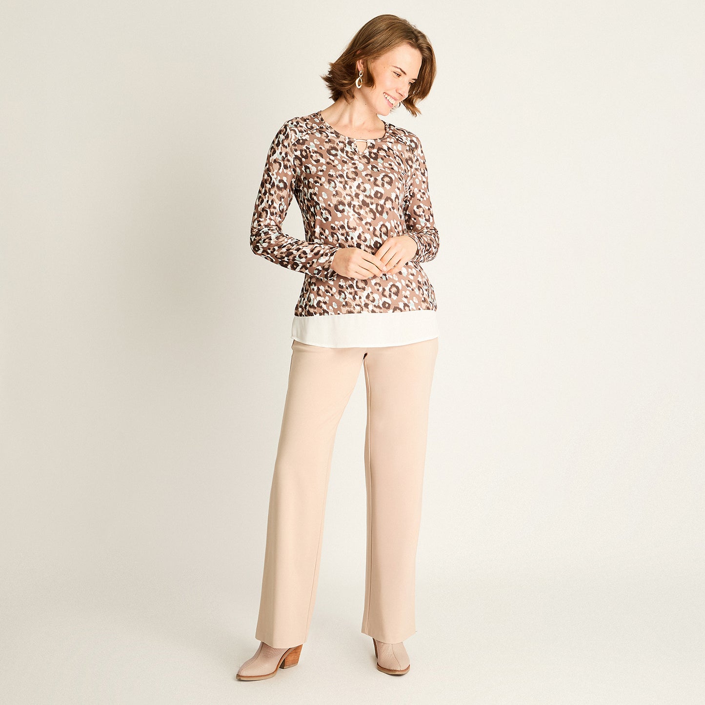 Polera Camel Animal Print