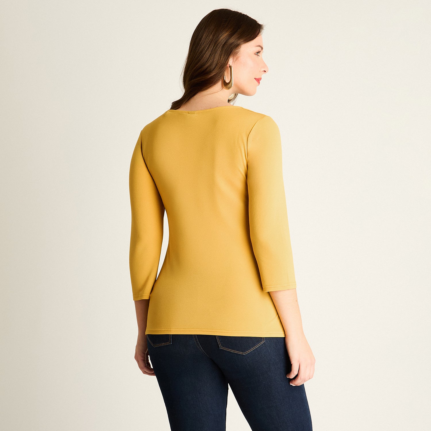 Polera Mostaza con Detalle de Amarra