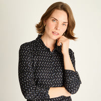 Polera Negra Estampada