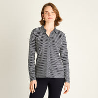 Polera Azul Estampada
