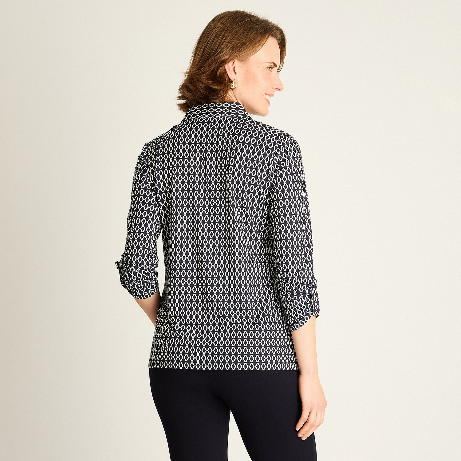 Polera Azul Estampada