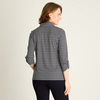 Polera Azul Estampada