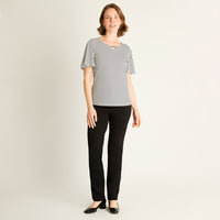 Polera Crudo a Rayas Diagonales