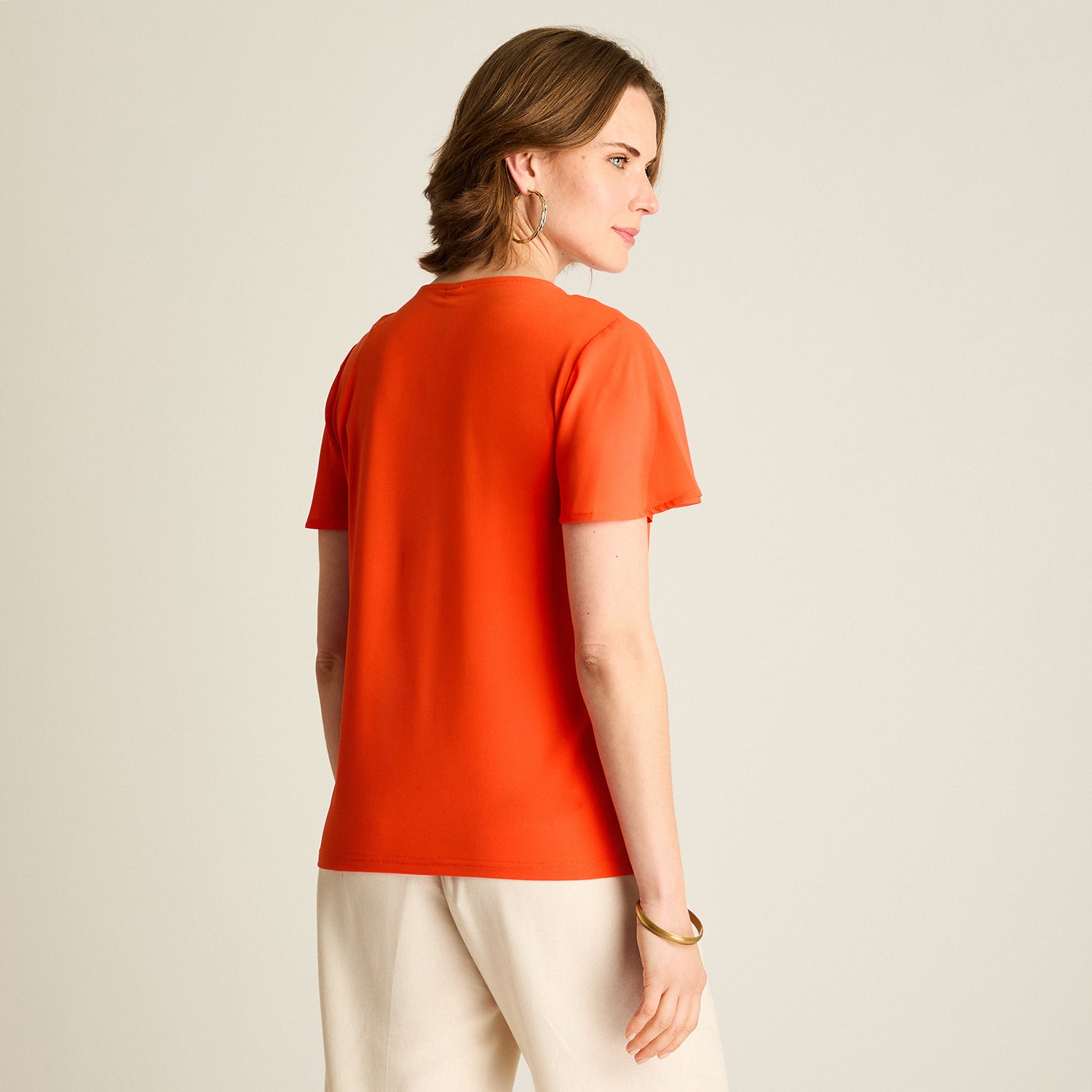 Polera Naranjo Manga Corta