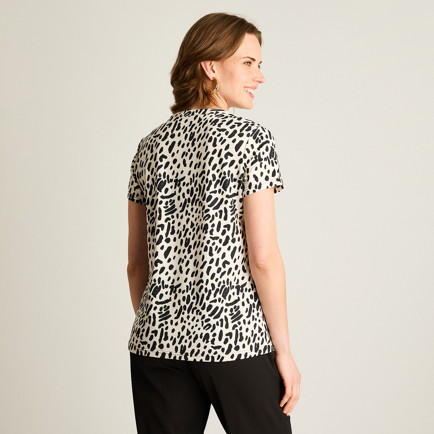 Polera Arena Estampado Floral