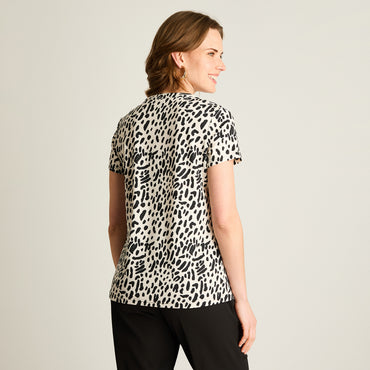 Polera Arena Estampado Floral