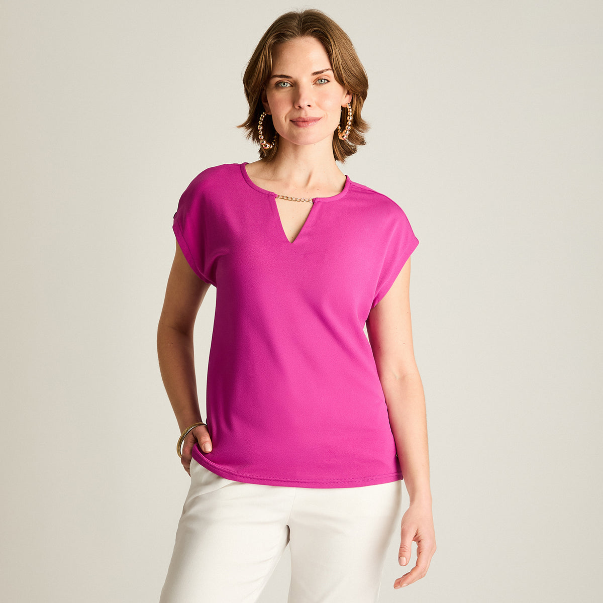 Polera Morado Elasticada