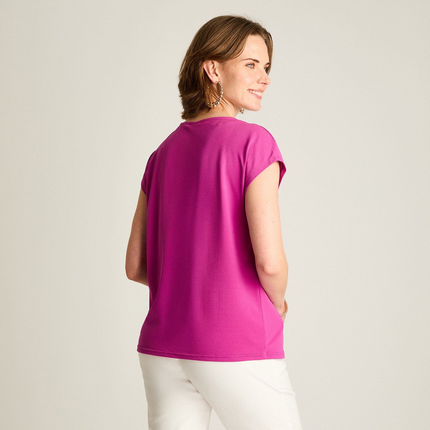 Polera Morado Elasticada