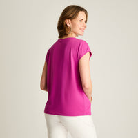 Polera Morado Elasticada