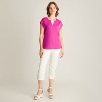 Polera Morado Elasticada