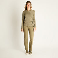 Polera Verde con Nudo Lateral