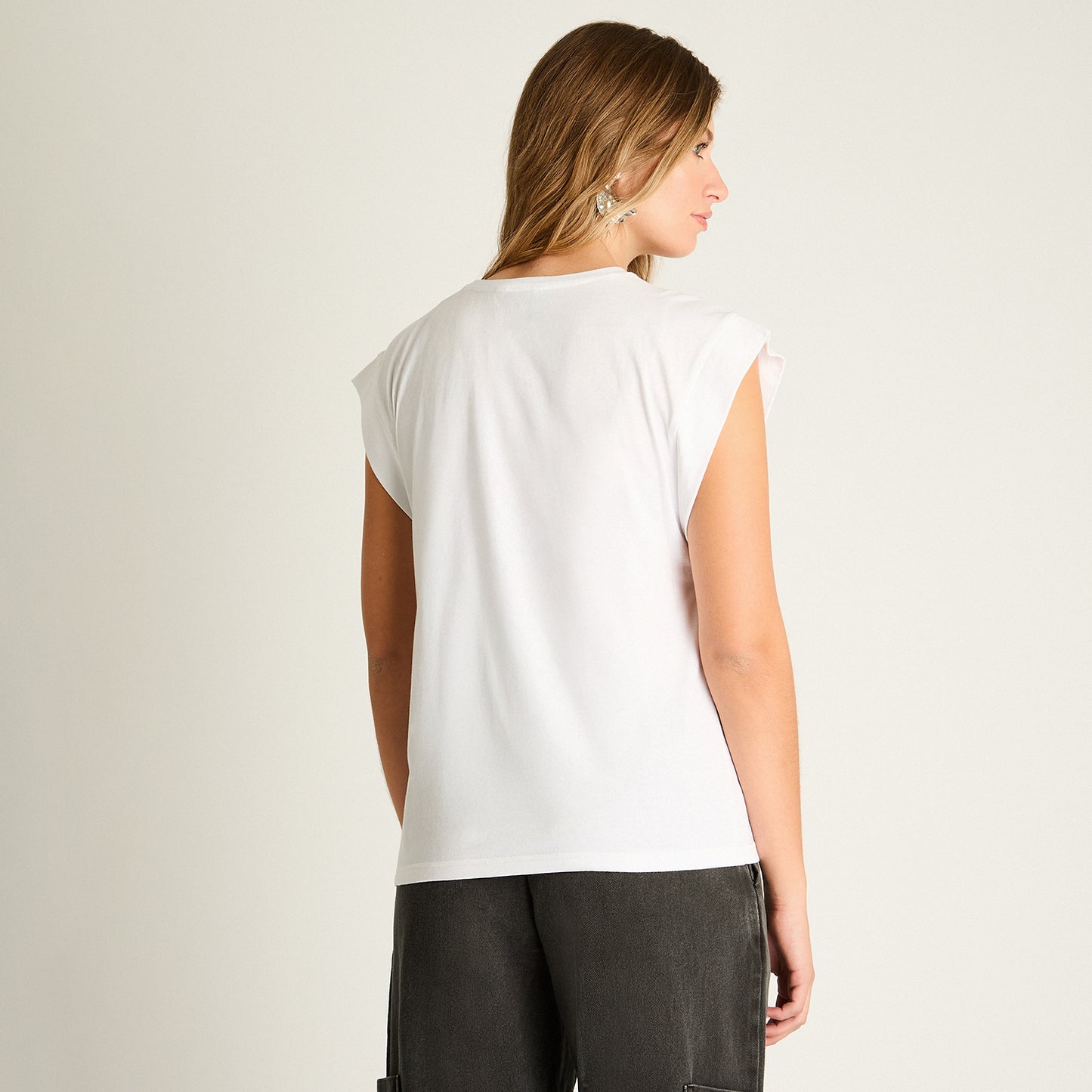 Polera Crudo con Estampado