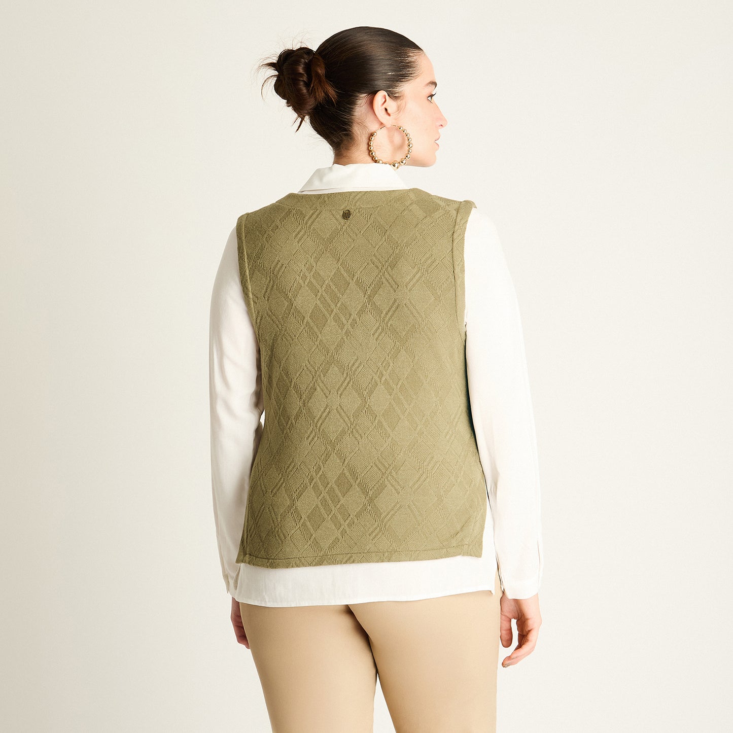 Polera Verde Estilo Doble Pieza