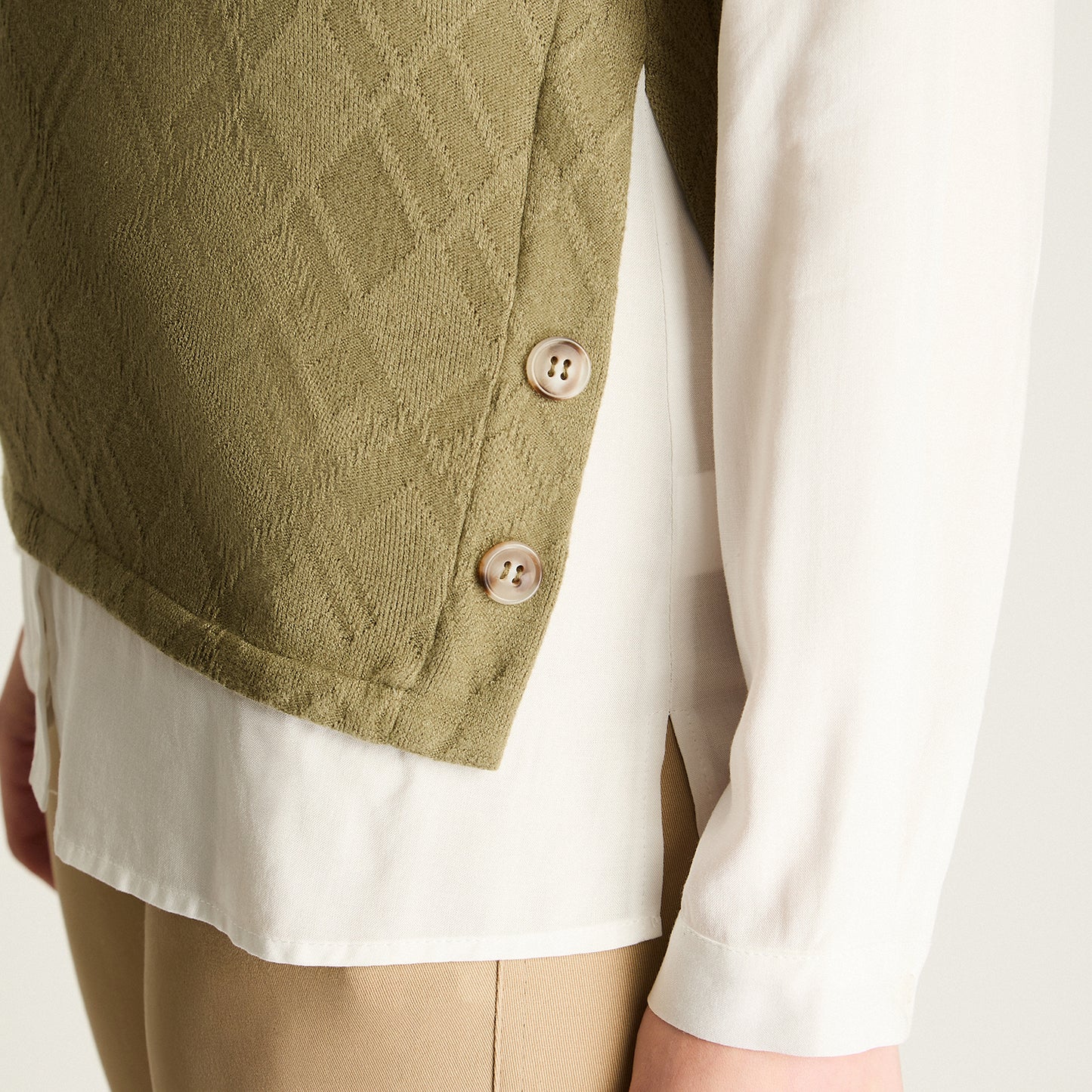 Polera Verde Estilo Doble Pieza