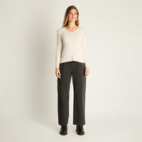 Polera Beige con Volantes