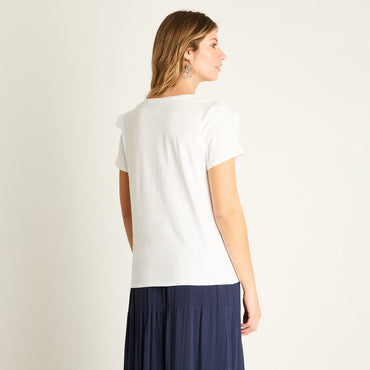 Polera Crudo con Volantes