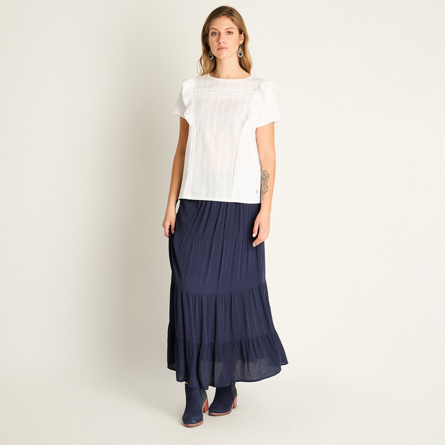 Polera Crudo con Volantes