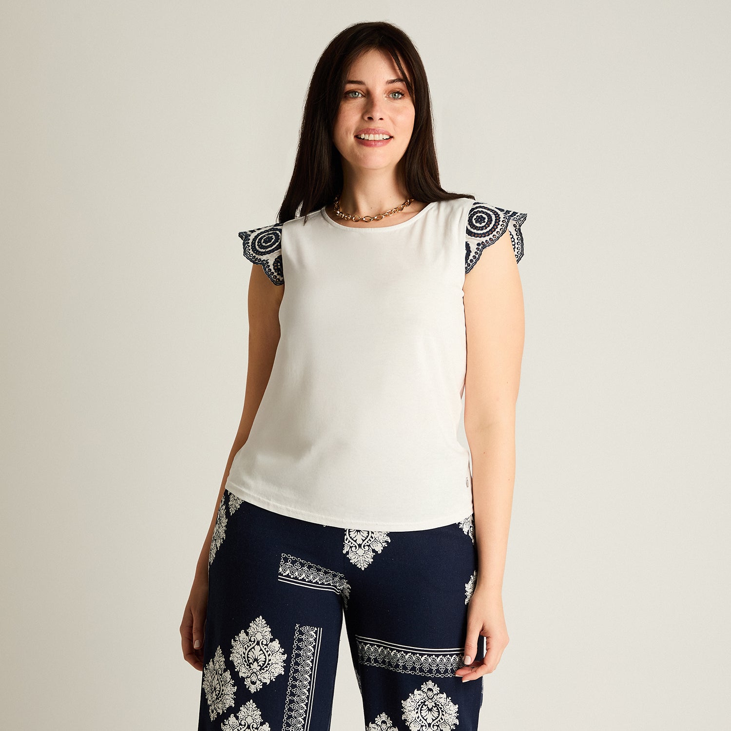 Polera Blanca Sin Mangas