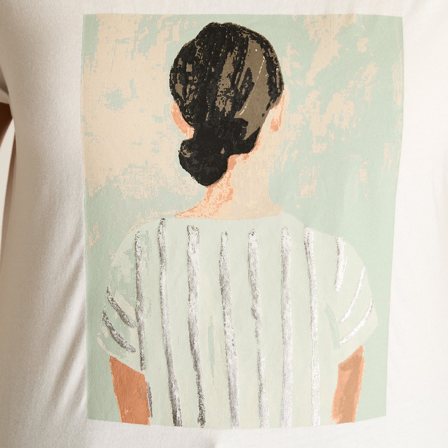 Polera Blanco Manga Corta Elasticidad Media Sin Forro Calce Normal