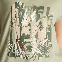 Polera Menta Manga Corta Elasticidad Media Sin Forro Calce Normal