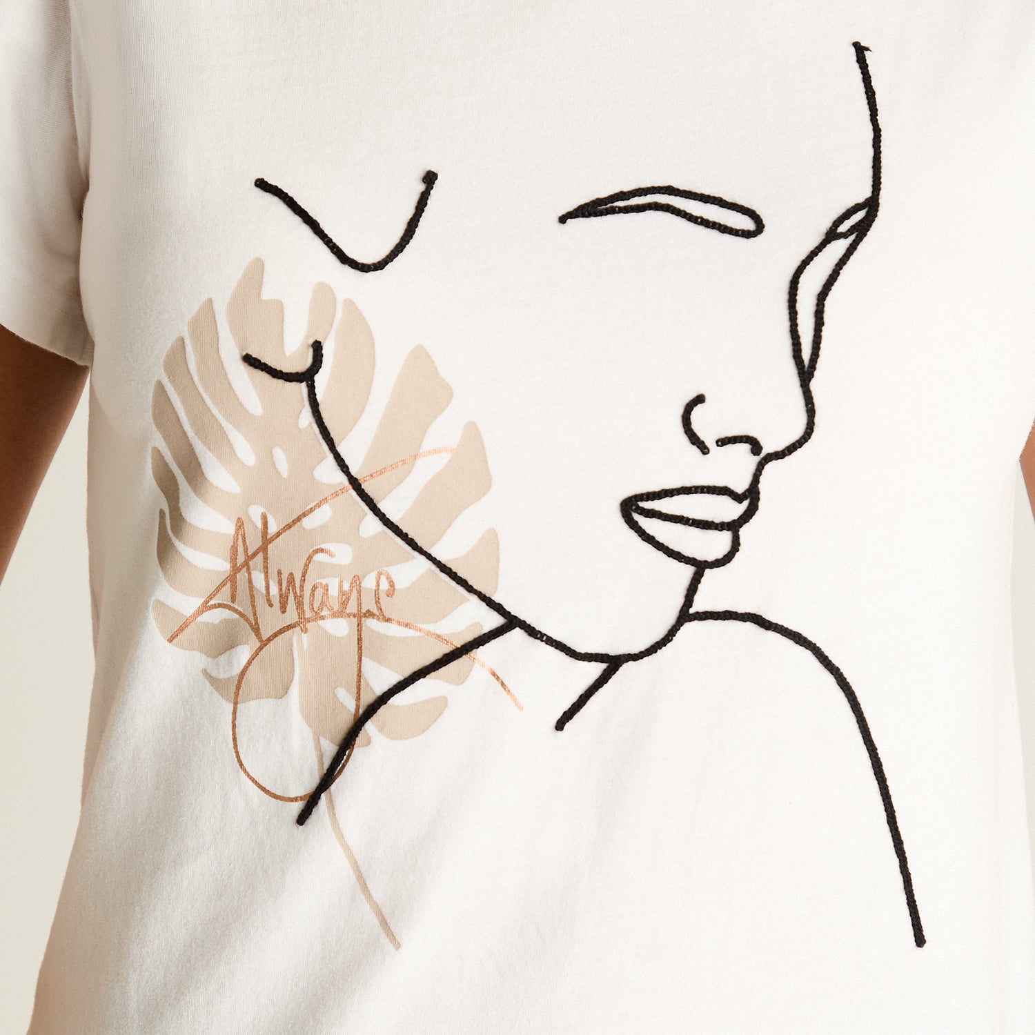 Polera Blanco Manga Corta Elasticidad Media Sin Forro Calce Normal