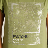 Polera Verde Manga Corta Elasticidad Media Sin Forro Calce Normal