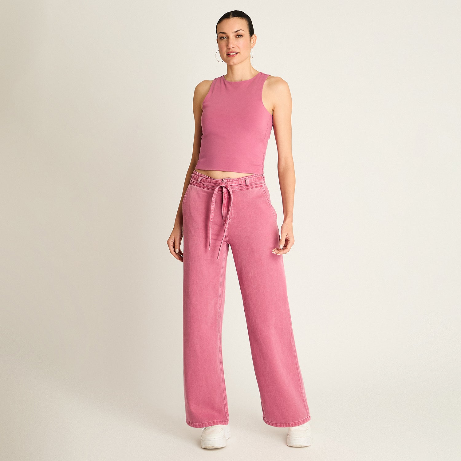 Polera Lila Sin Mangas Fit Ajustado