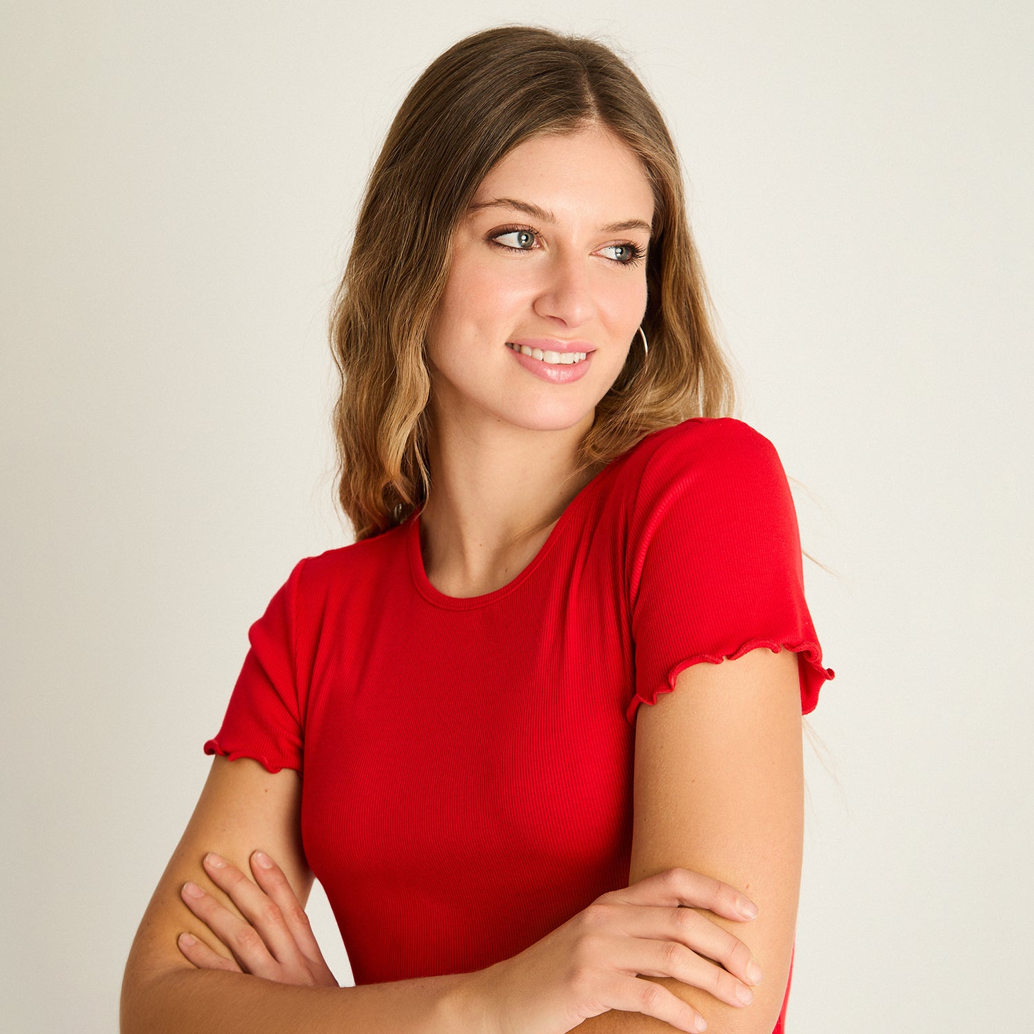 Polera Roja Básica Manga Corta