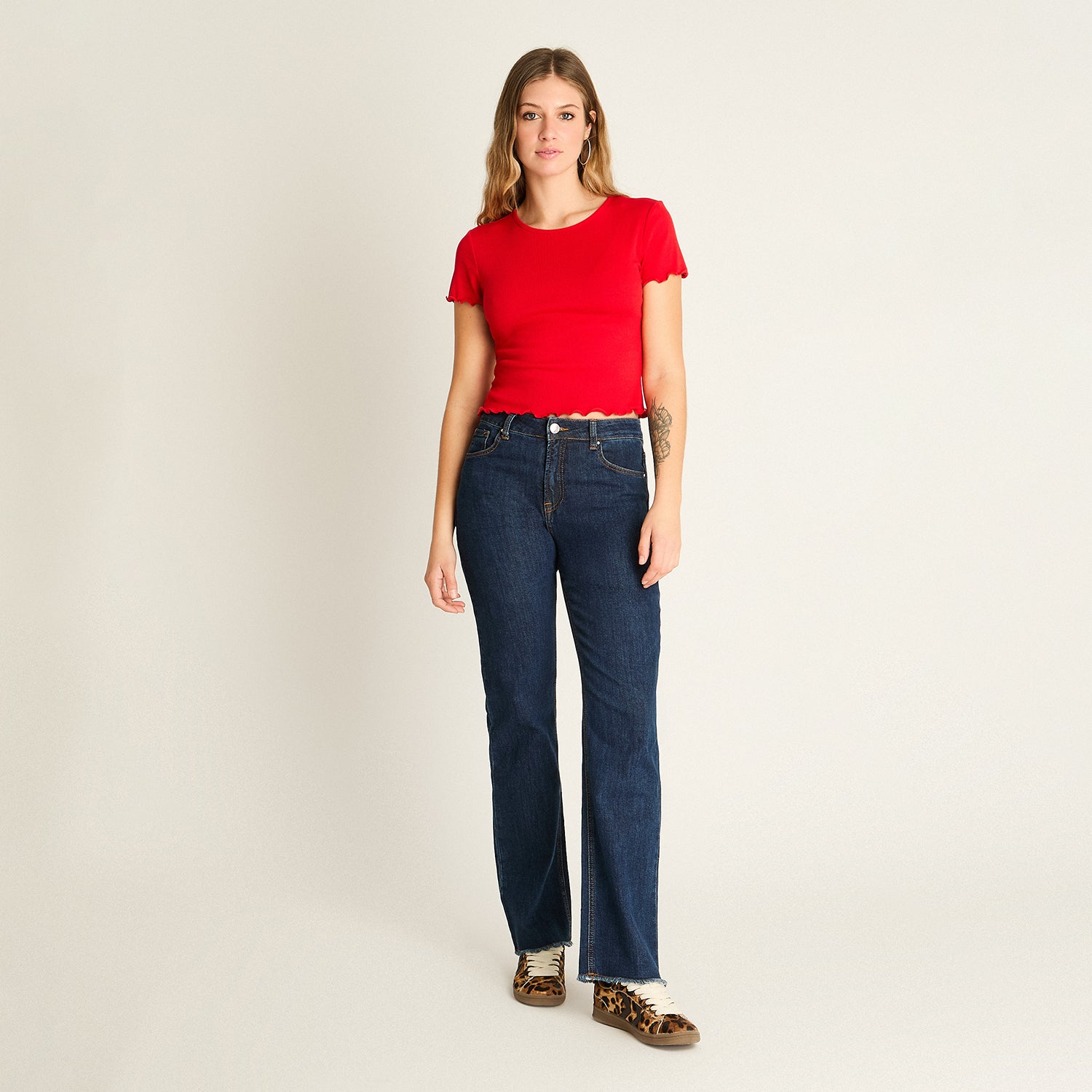 Polera Roja Básica Manga Corta