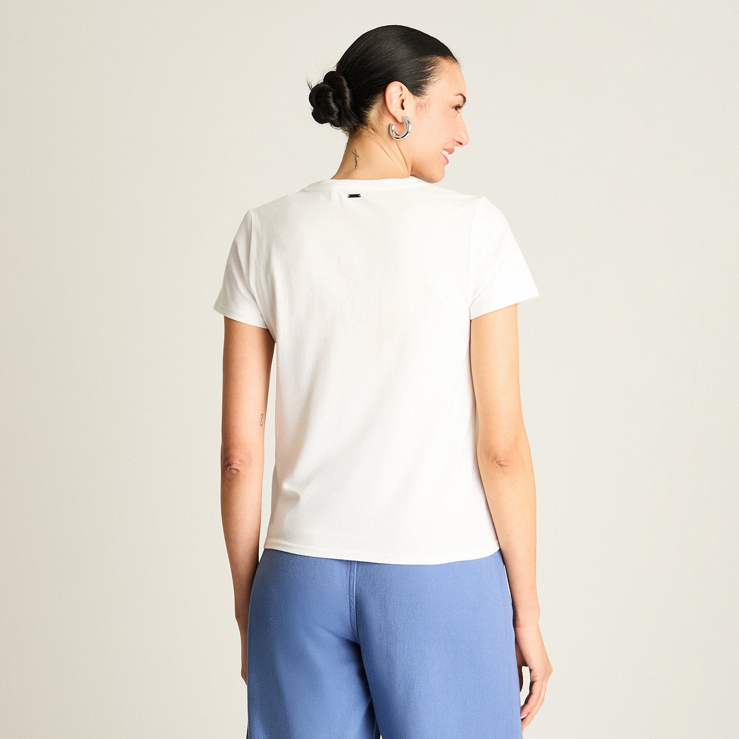 Polera Blanco Estampado Santorini