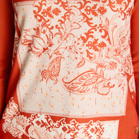 Polera Terracota Manga Larga Elasticidad Media Sin Forro Calce Normal Tela Camant