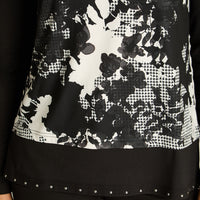 Polera Negro Manga Larga Elasticidad Media Sin Forro Calce Normal Tela Punto